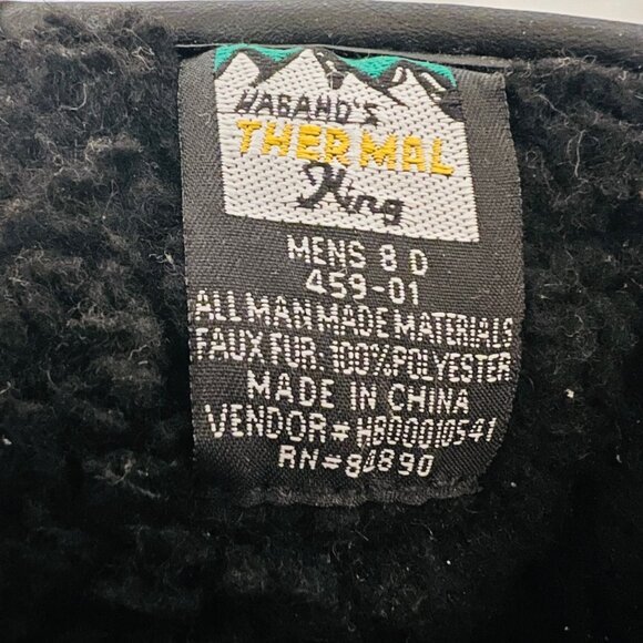 Thermal King-Haband's Men's Size 8D Faux Fur Insulated Boots-Black-Zip Each Side - Picture 16 of 16